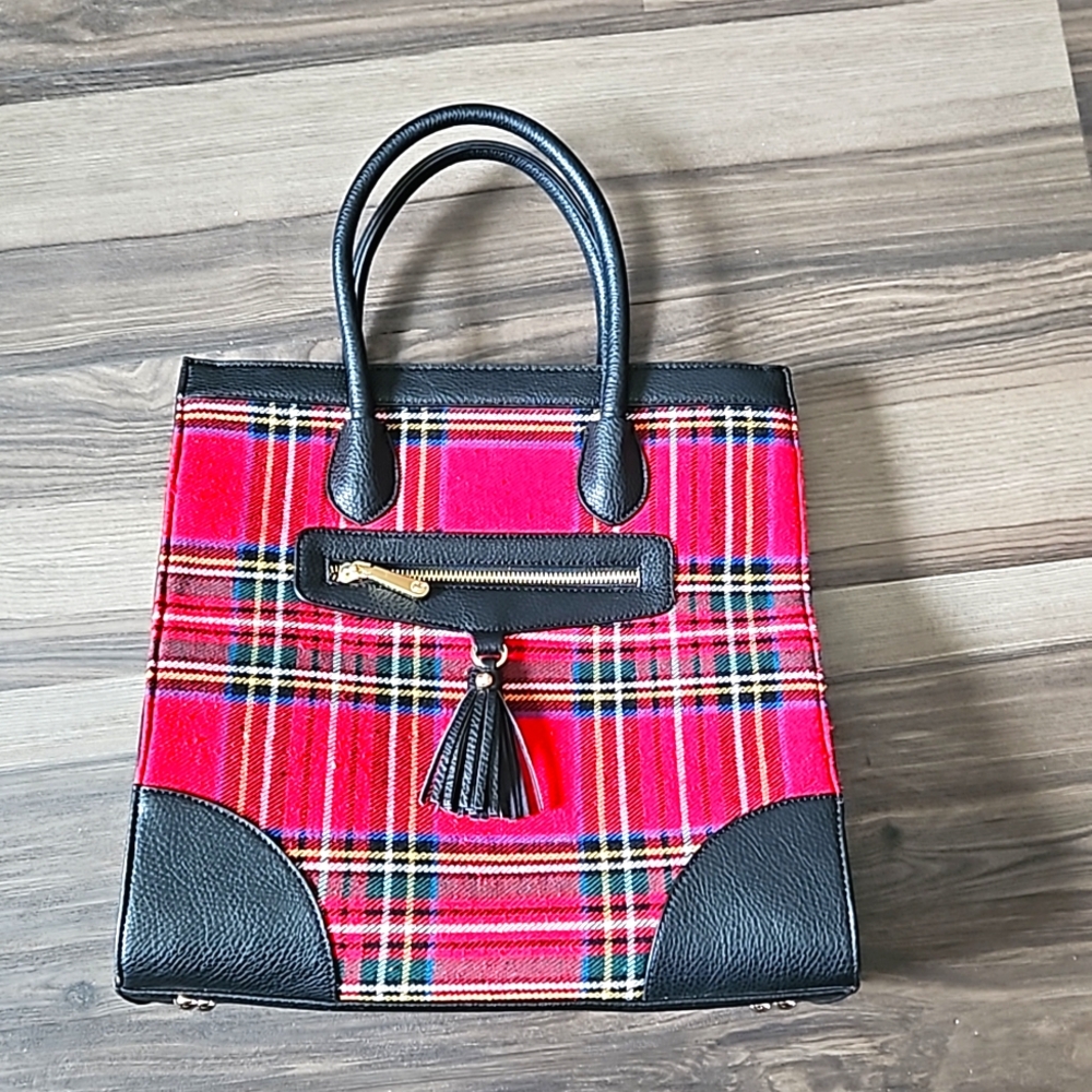Large Plaid Crossbody -Satchel